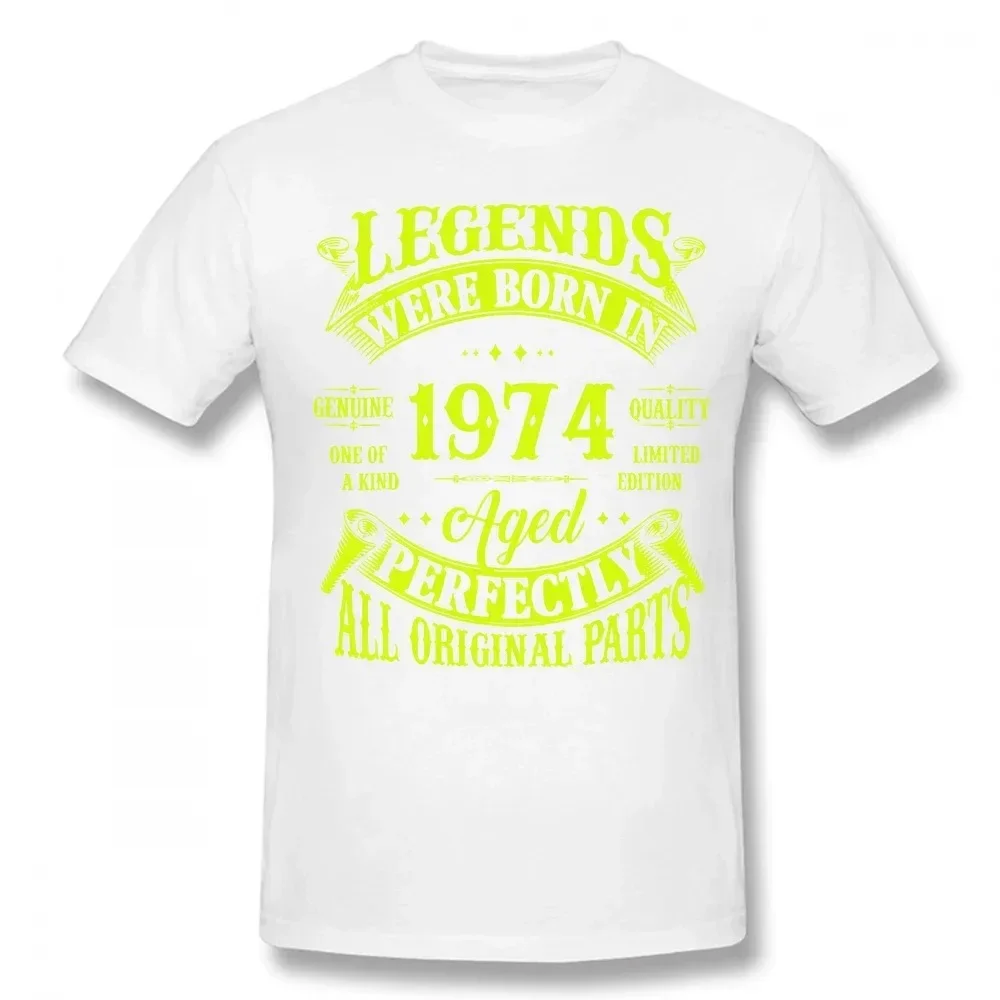 50th Birthday Vintage Legends Born in 1974 50 Years Old T Shirt Streetwear Short Sleeve Gifts Summer Style T-shirt Mens Clothing