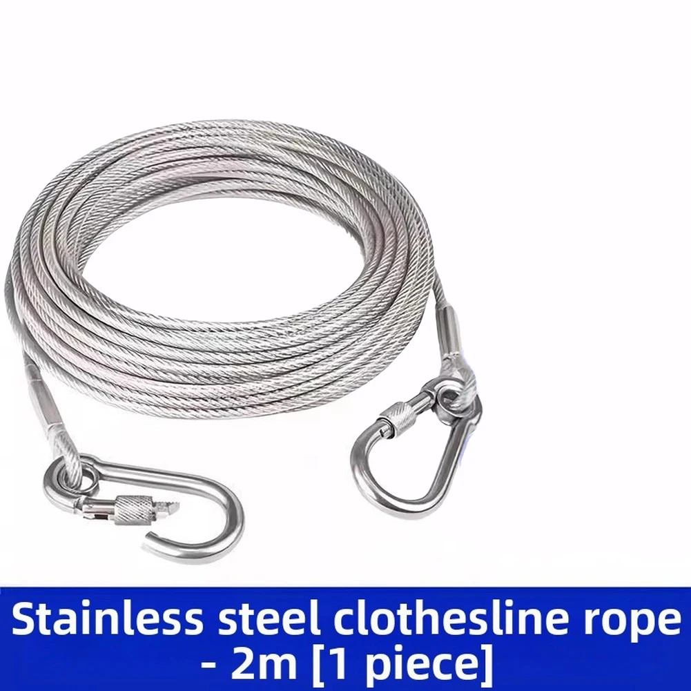 White Quick Lock Safety Rope 2m 5m 10m For Moving Head PAR Light And Garden Clothesline Secure Hanging Wire Cable