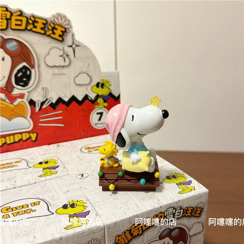 Snoopy Ornament Blind Box Kawaii Daisy Mountain S Snow White Bark Blind Box Snoopy Peripheral Car Desktop Ornament Figurine Gift