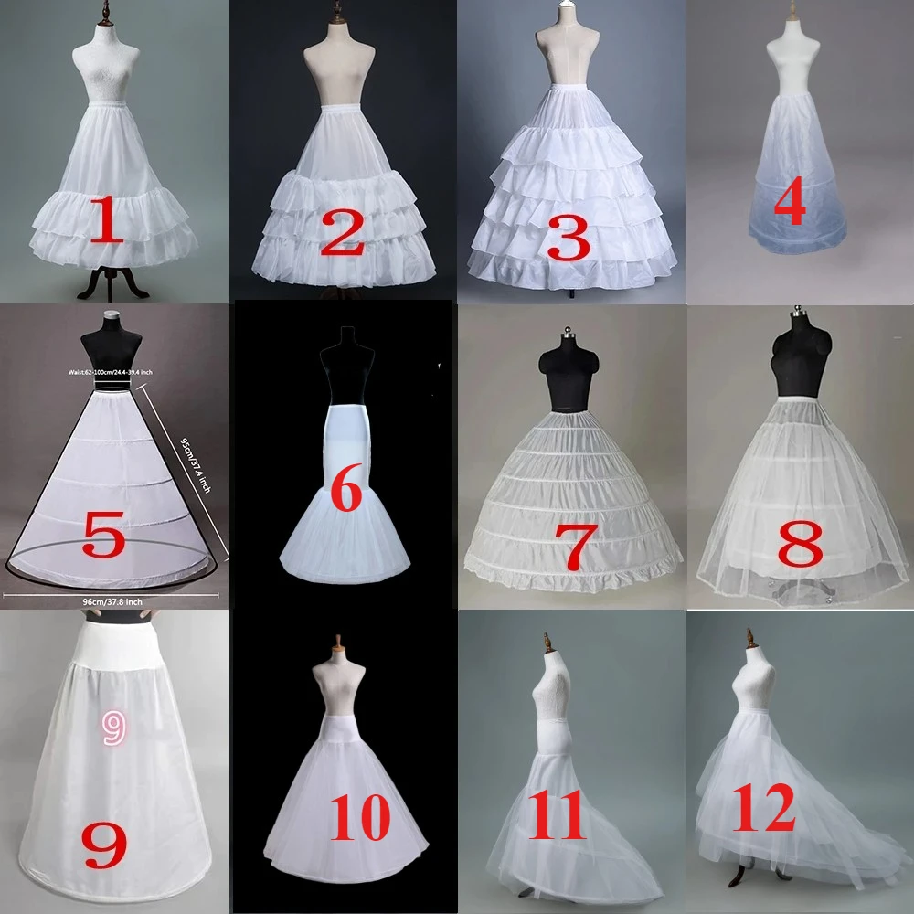 Petticoat Crinoline Slips Hoop Skirt Vintage  Underskirt for Gown Dress Many Styles for Bridal Wedding