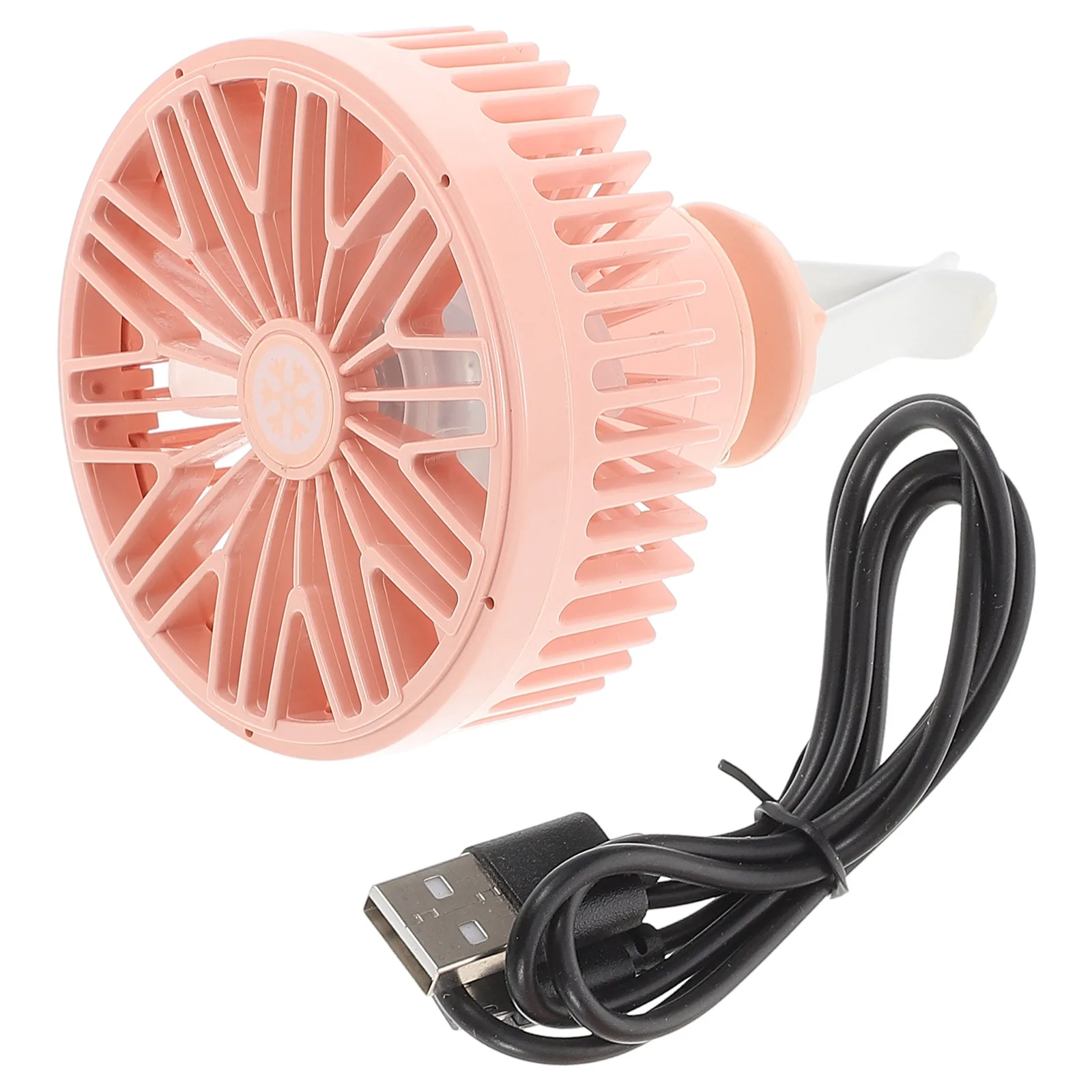 

Car Vent Fan Automotive Interior Portable USB Summer Pink Clip Decorations Adjustable Speed Low Noise Small Size Car Accessories