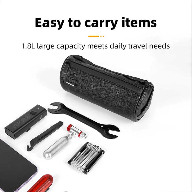 Waterproof Bicycle Handlebar Bag Black Front Shoulder Strap for Road Mountain Cycling Bicycle Travel & Storage Bicycle Bag