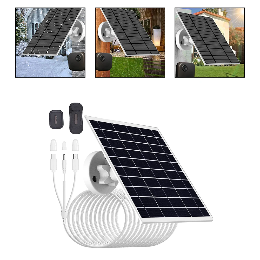 Sustainable Power Solution 8W Solar Panel Designed Specifically for Rechargeable Camera Use in All Weather Conditions