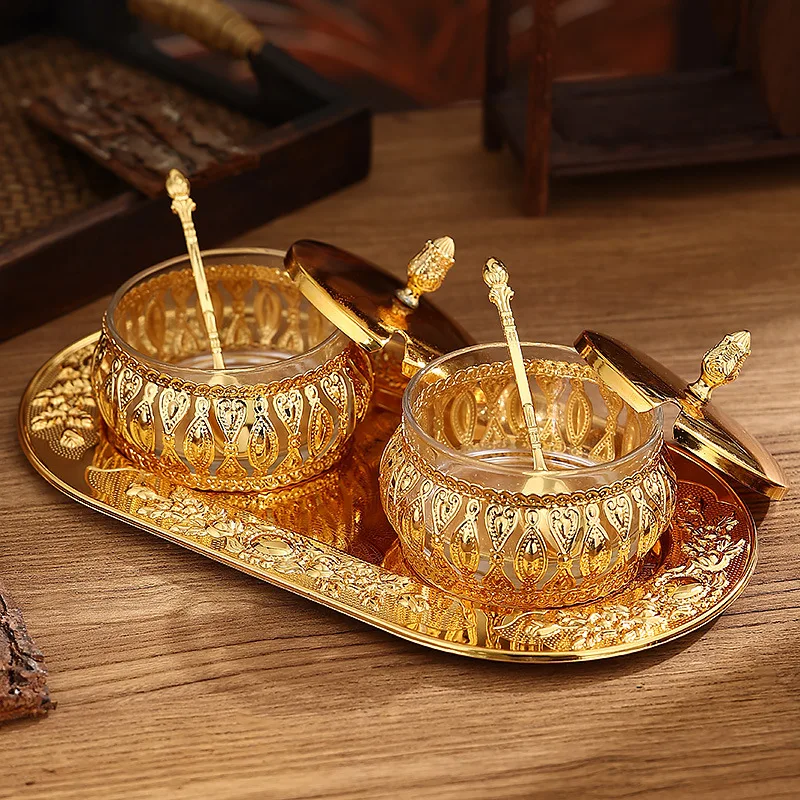 

1PC European Style Metal Glass Seasoning Jar Creative Kitchen Seasoning Storage Jar Home Spice Jar Set Creative Seasoning Tools