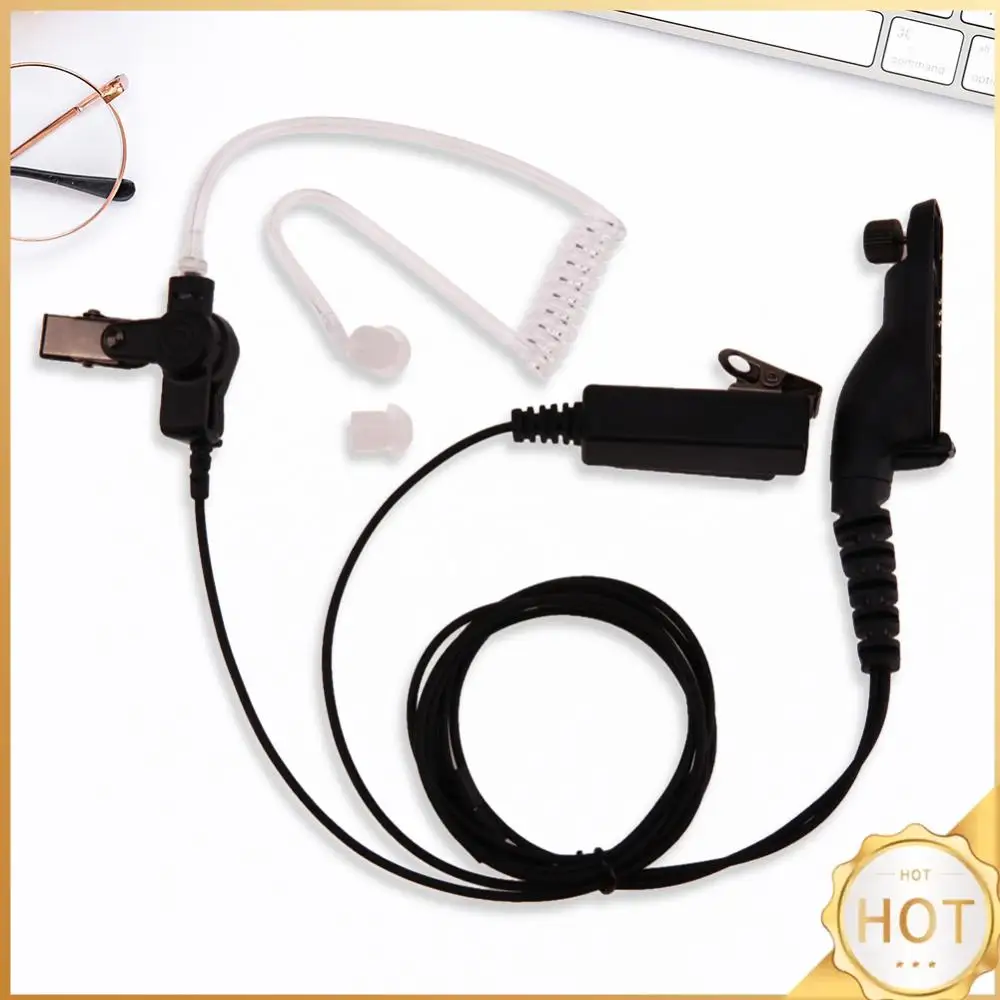 

Earphones Wired Headphones Radiation Protection Air Tube Earphone Hook Headset with Mic Control Handsfree Supplies