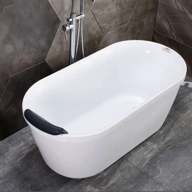 Household adult acrylic small apartment installation-free color double-layer thermal insulation bathtub bathtub