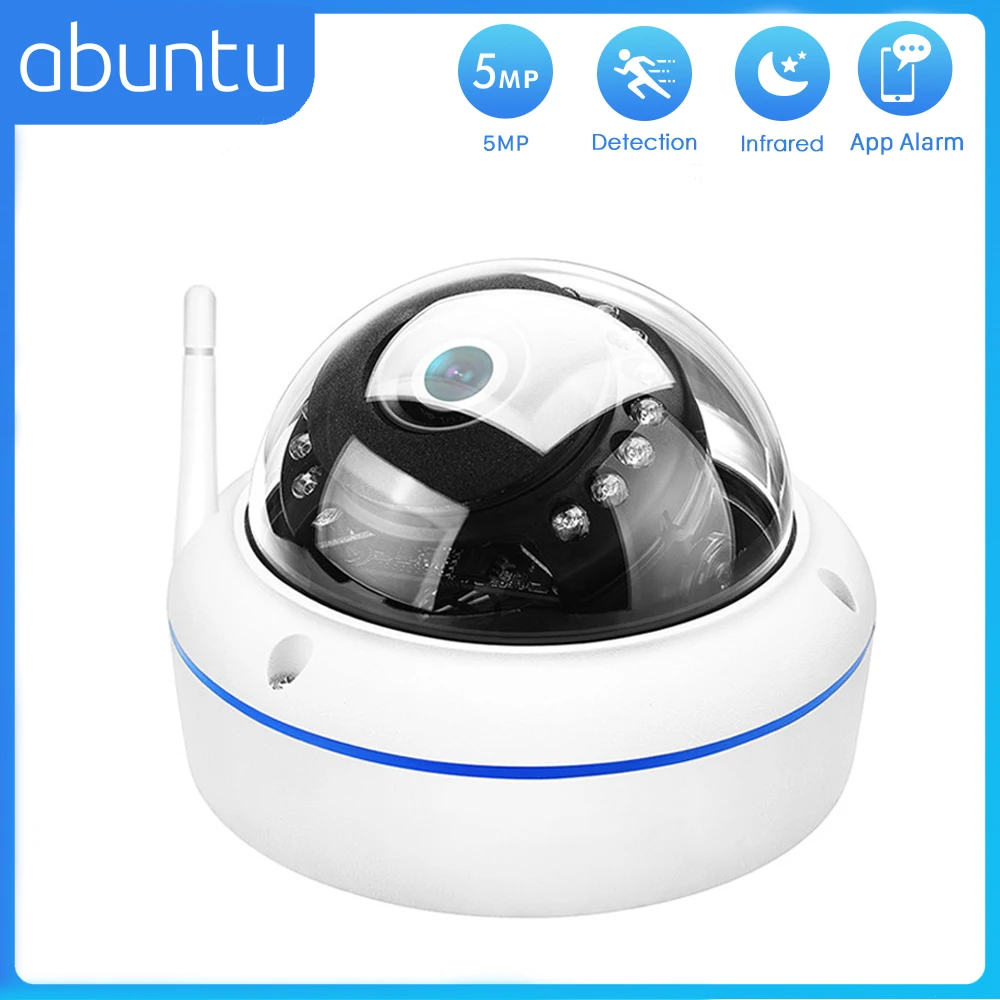 5MP Wifi Camera Indoor Wireless/Wired Dome Camera iCSee ONVIF Audio Record Email Alert Cloud 1080P Vandal-proof Security Camera