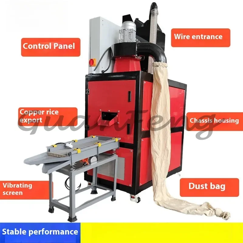 300/400/500 Mini Copper Wire Granulator, Eco-Friendly Scrap Cable Copper Plastic Separator Machine