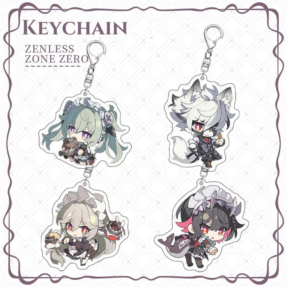 

New Zenless Zone Zero Keychain Ellen Joe Corin Von Lycaon Rina Cartoon Anime Cute Pendant Key Ring Backpack Jewelry Badge Gift