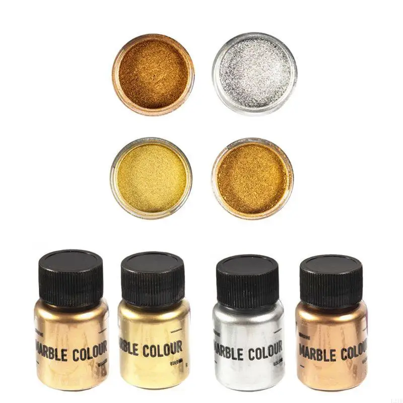 L21E 4 Colours Metallic Powder Pigment Multi-Purpose Mica Cosmetic Safe Body Art