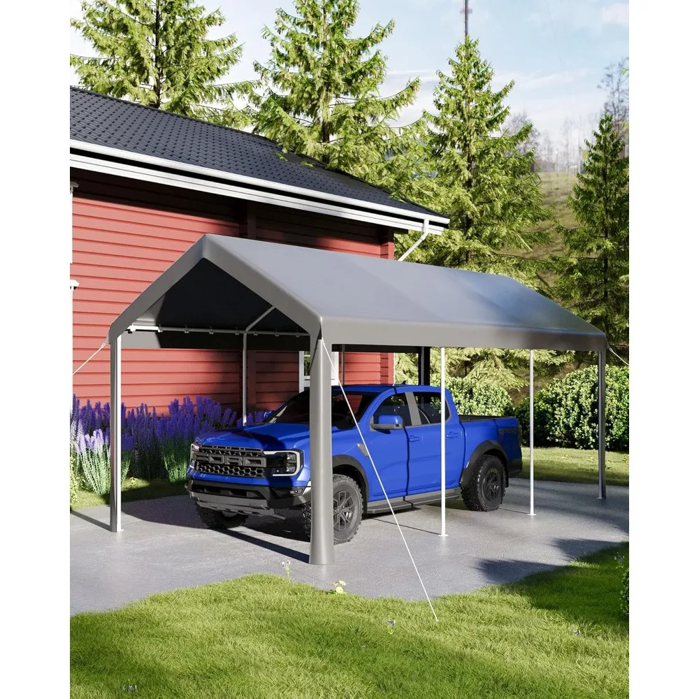 

10x20ft Heavy Duty Carport Canopy,Metal Carports,Waterproof Portable Carport for Car, Truck, Boat, SUV, and Party with All-Seaso