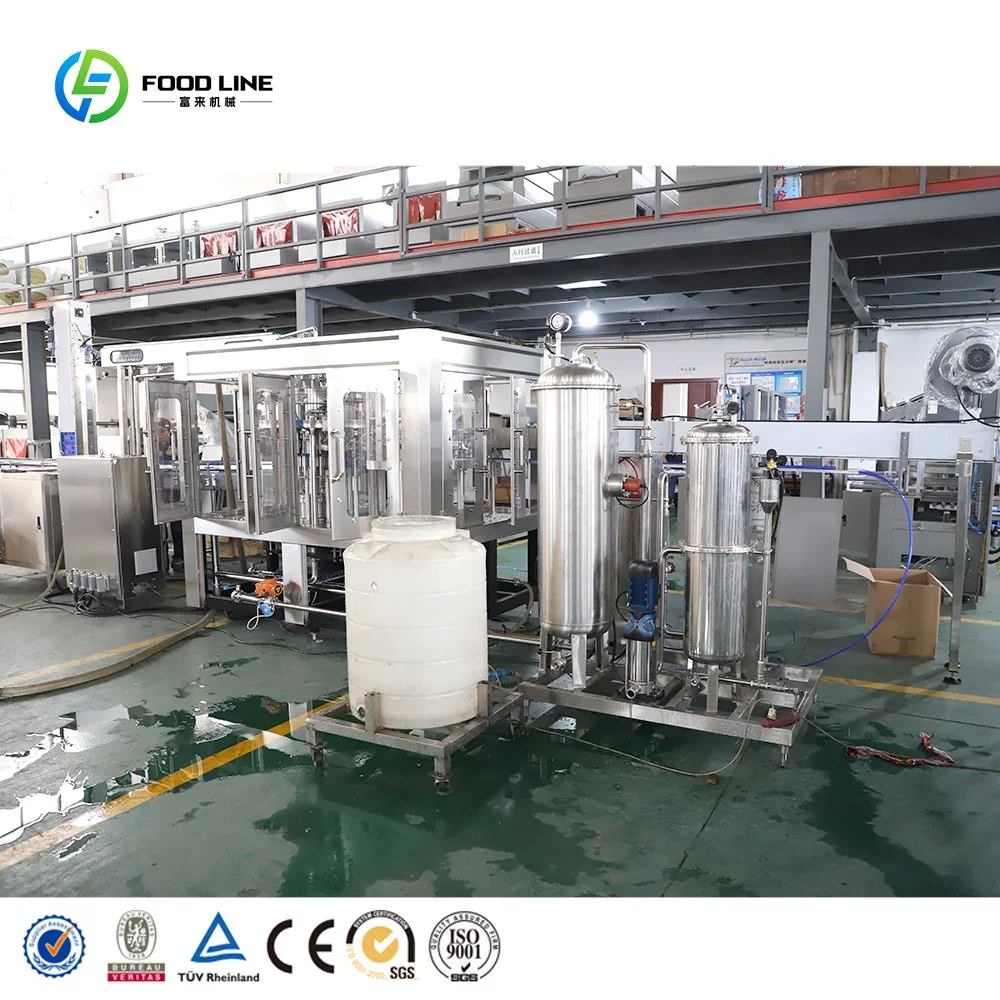 Automatic Soda Water Filling Machine 14-12-5 Carbonated Soft Drink Filling Packing Production Line