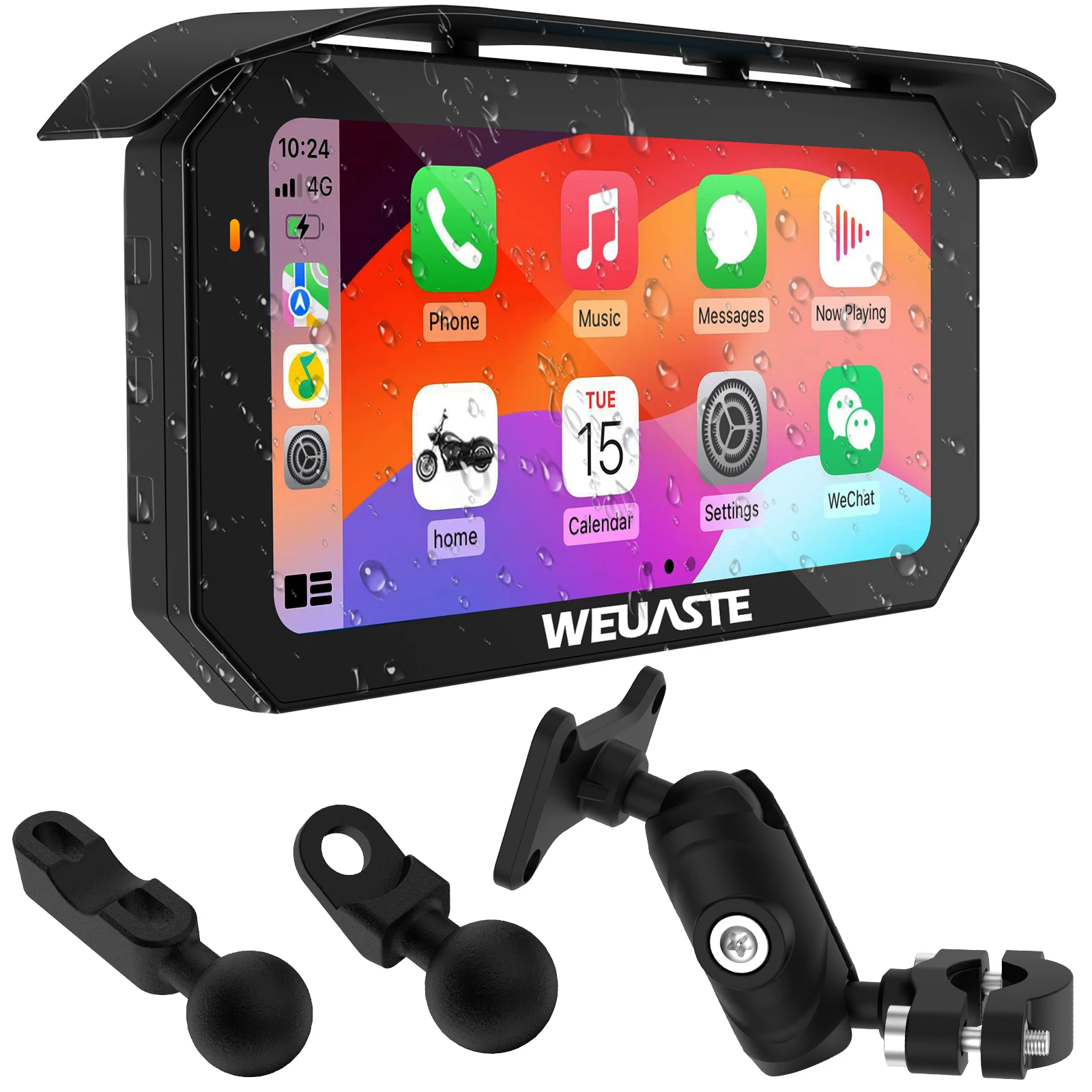 

6.25"Motorcycle Multimedia Player GPS Navigation Recorder Wireless CarPlay Android Auto IP67 Waterproof Screen Bluetooth 2025New