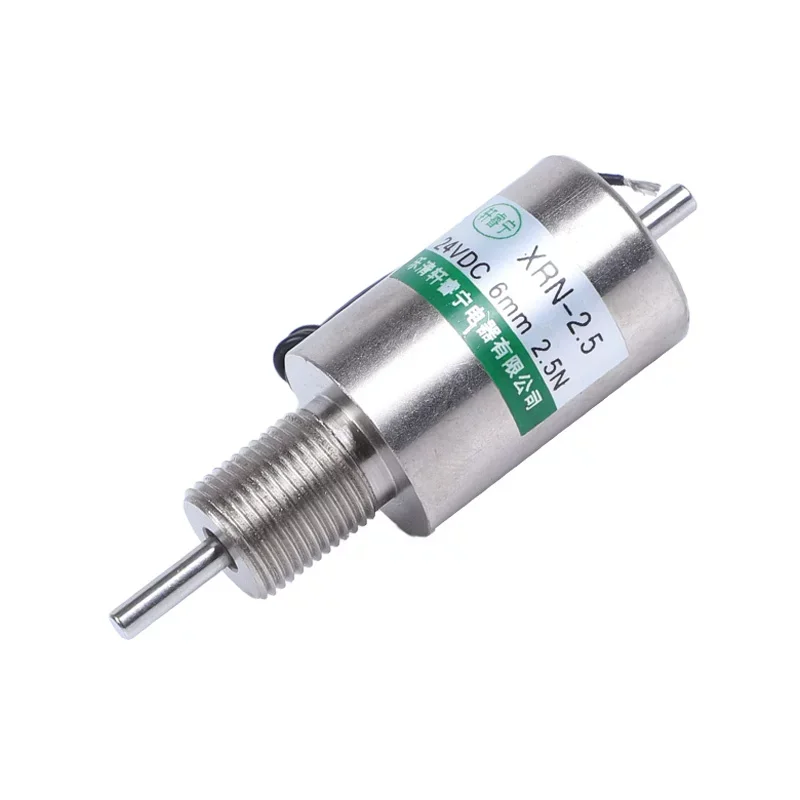 

Circular Electromagnet Spiral Coil Tube Push Rod XRN-2.5 Stroke 6mm 14W DC 12V 24V Suction Force 250g