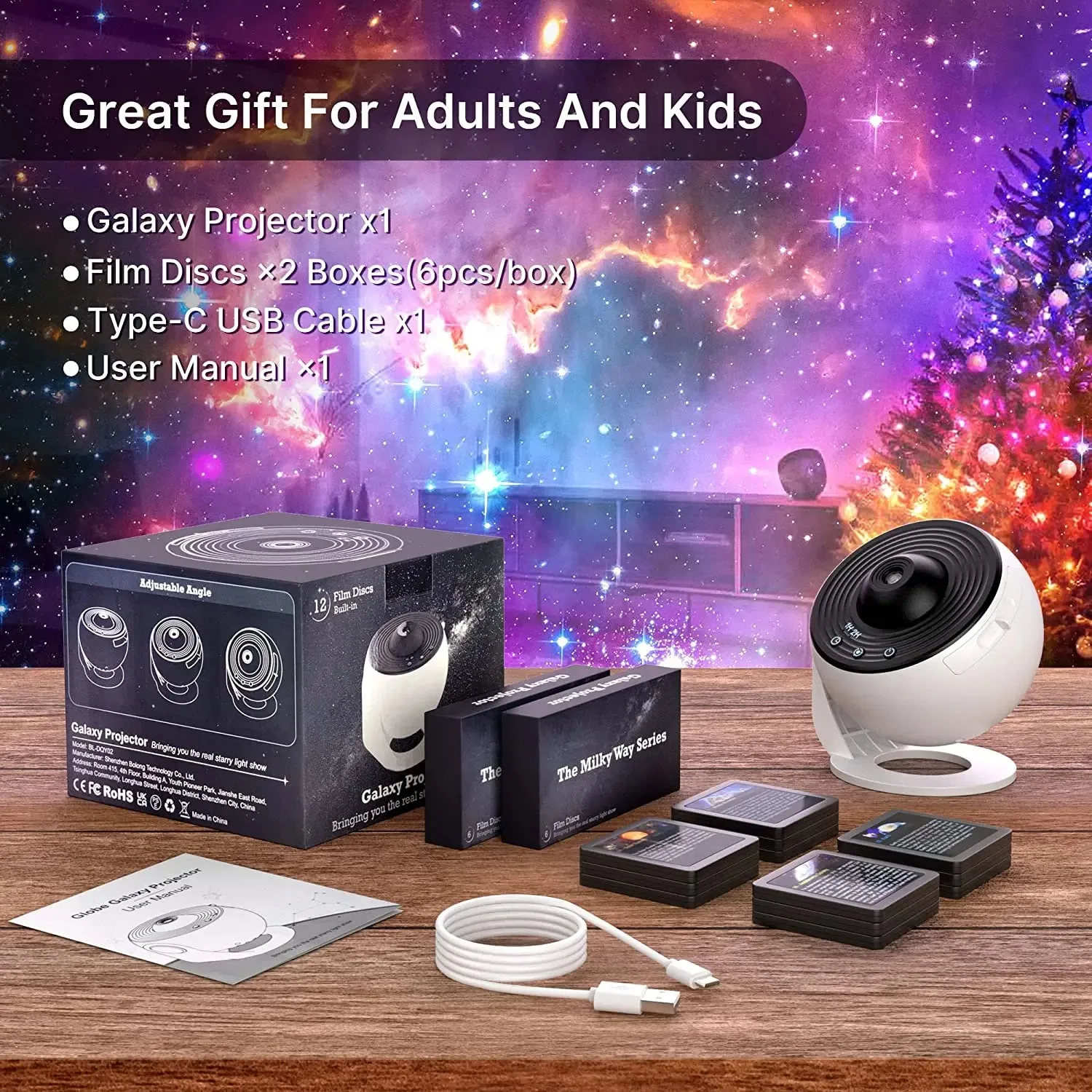 13 in 1 Star Projector, Night Light Galaxy Projector Starry Sky Projector 360° Rotate Planetarium Lamp For Kids Bedroom Deco 