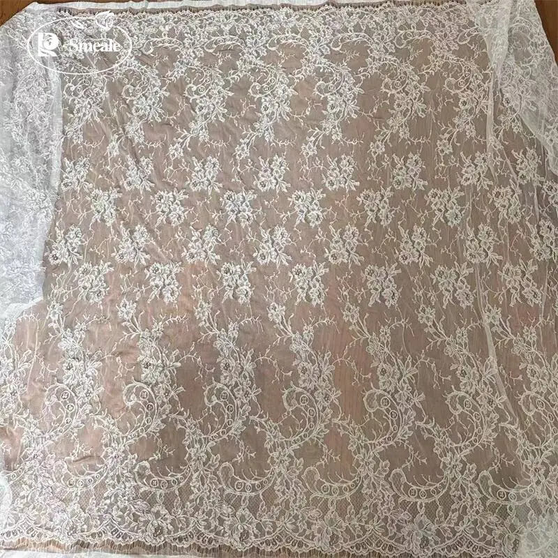 3M X 1,5M Handgefertigter Seil-Stickerei-Spitzenstoff, Hochwertiges Kleid, Hochzeitskleid, Brautkleidungszubehör Stoffe zum Nähen – Detail 5