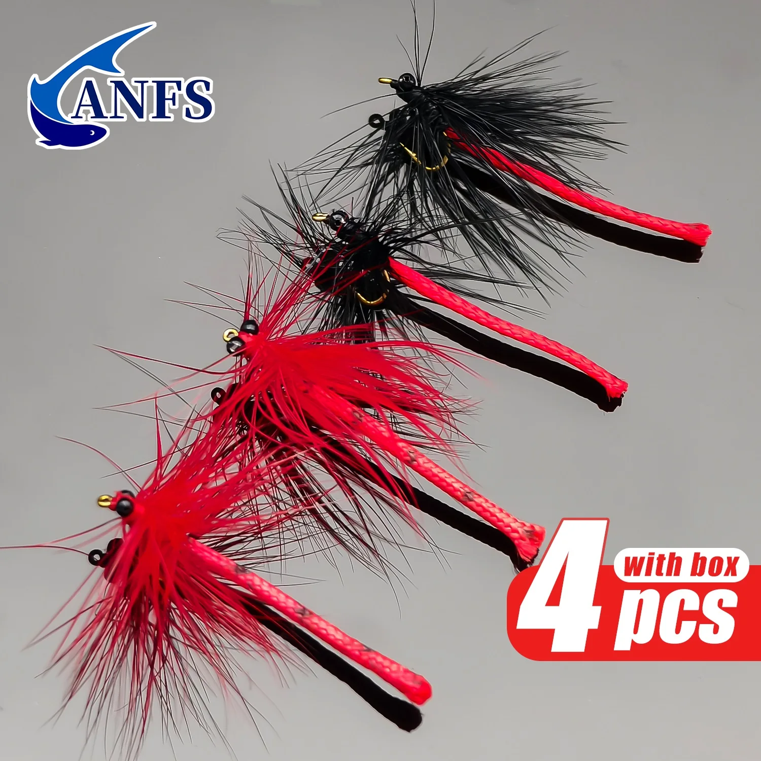 Anfs 4Pcs Fly Fishi… - image
