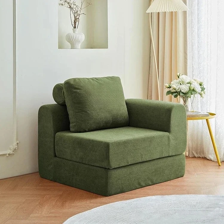 Simple Living Room Bedroom Leisure Lazy Sofa Foldable Two-in-One Compressed Foam Sofa