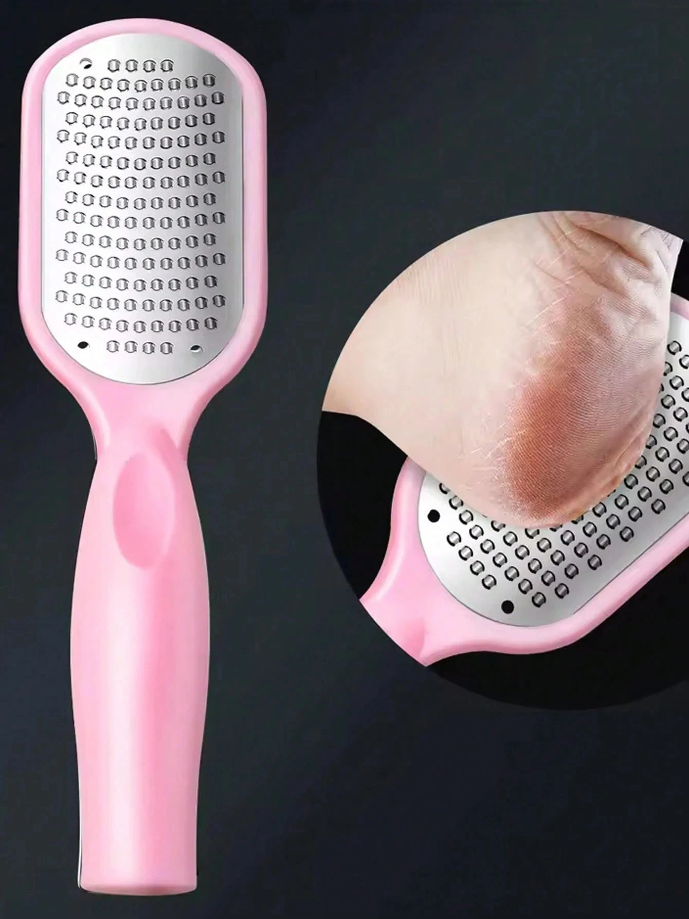 1pc de aço inoxidável profissional ferramenta de arquivo de pedicure pedra de moagem para remover calos de pele morta cutículas anti-respingo pé placa