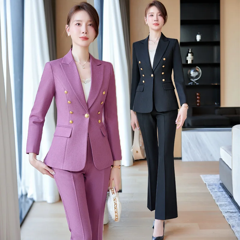 

Suit Women2024New Korean Version for Commuter Casual Spring and Autumn High Sense Adult Lady like Woman Professional Bootcut Tro