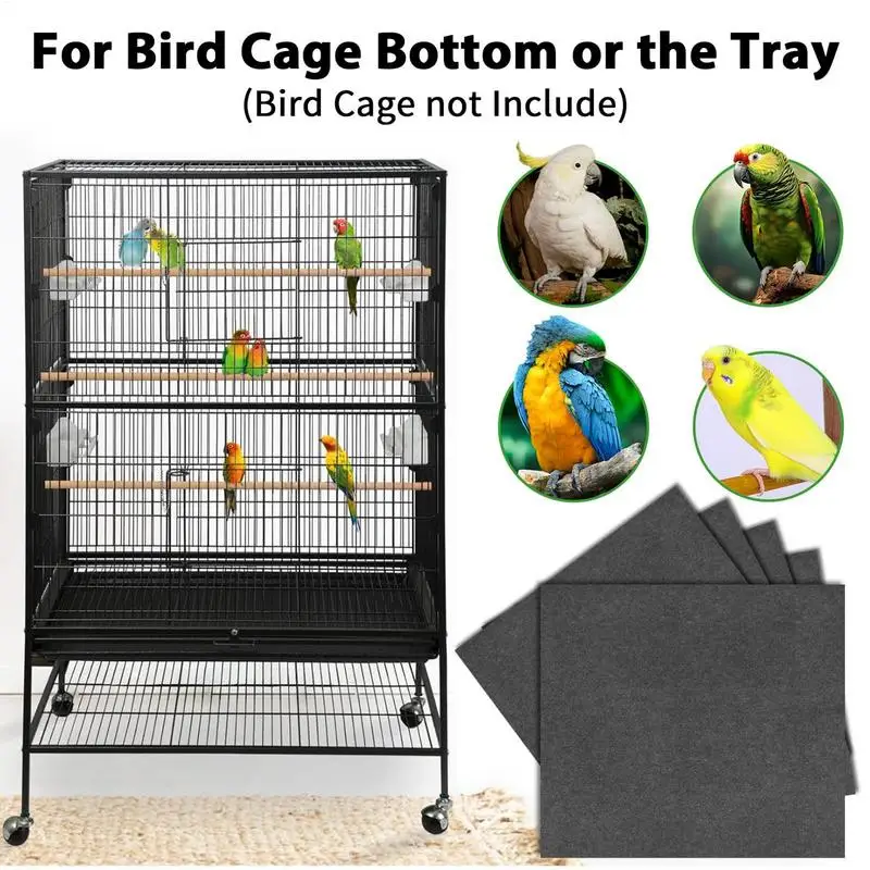 

Nesting Wool Felt Pads Water Absorbent 30pcs Cage Liner Set Supple Easy Cutting Birdcage Bedding & Litter For Parrots Lovebirds