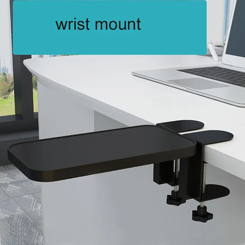 DL-WM-10 mouse pad support wrist rest mount holder foldable metal left right clamp desk 10-80mm double lock