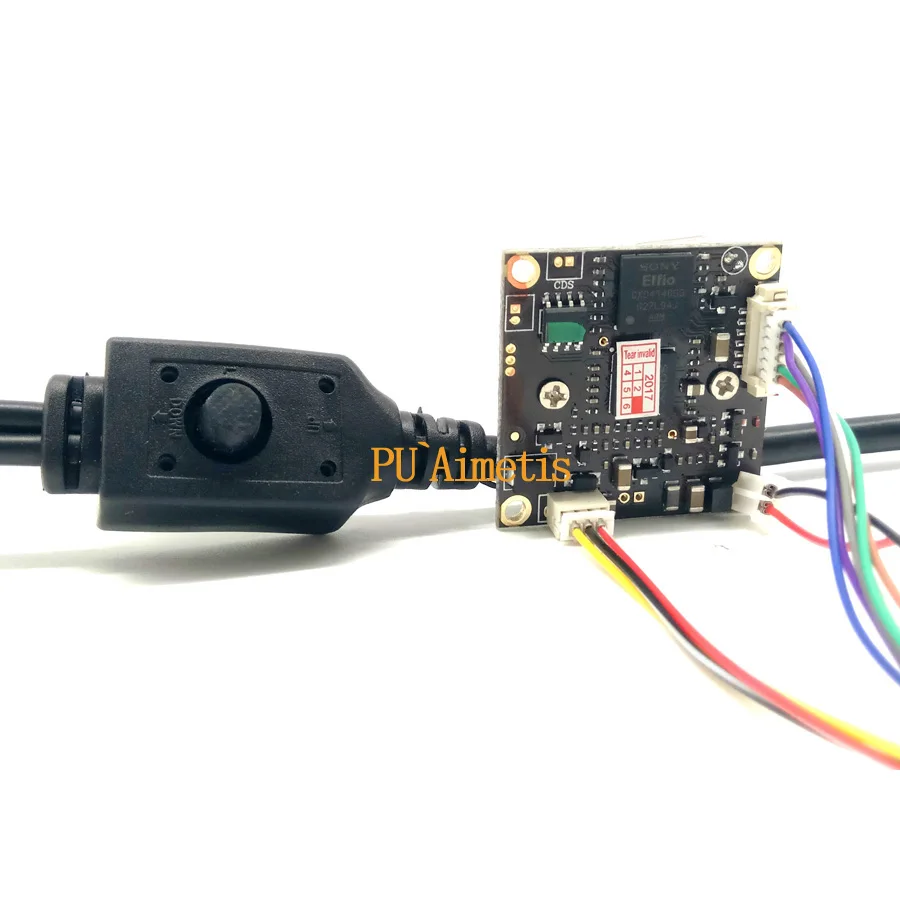 PU`Aimetis 4 em 1 1.0MP Câmera panorâmica Lente olho de peixe Vista de 360 graus Câmera 720P AHD IR ODS/Cabo BNC