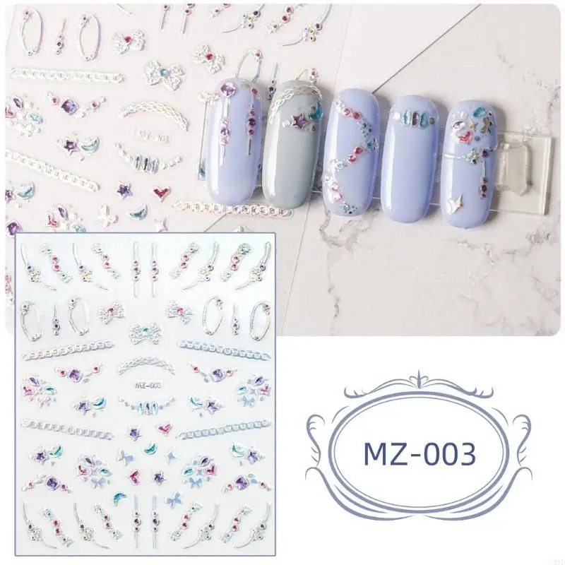 G99E 20 Sheets Art Stickers Colorful Decals 3D Embossed Stickers Set
