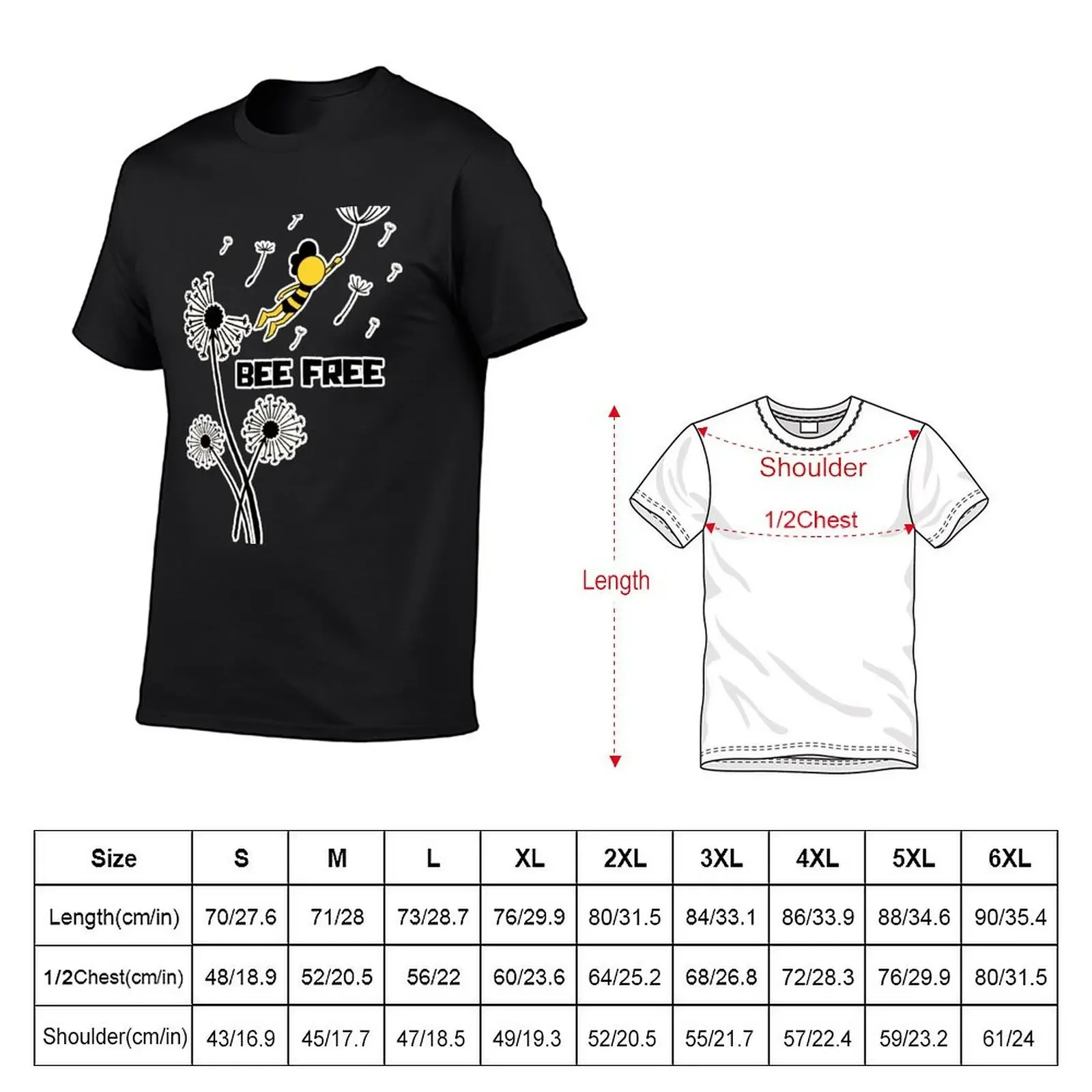 BEE FREE T-Shirt korean fashion cute tops summer tops sublime mens champion t shirts