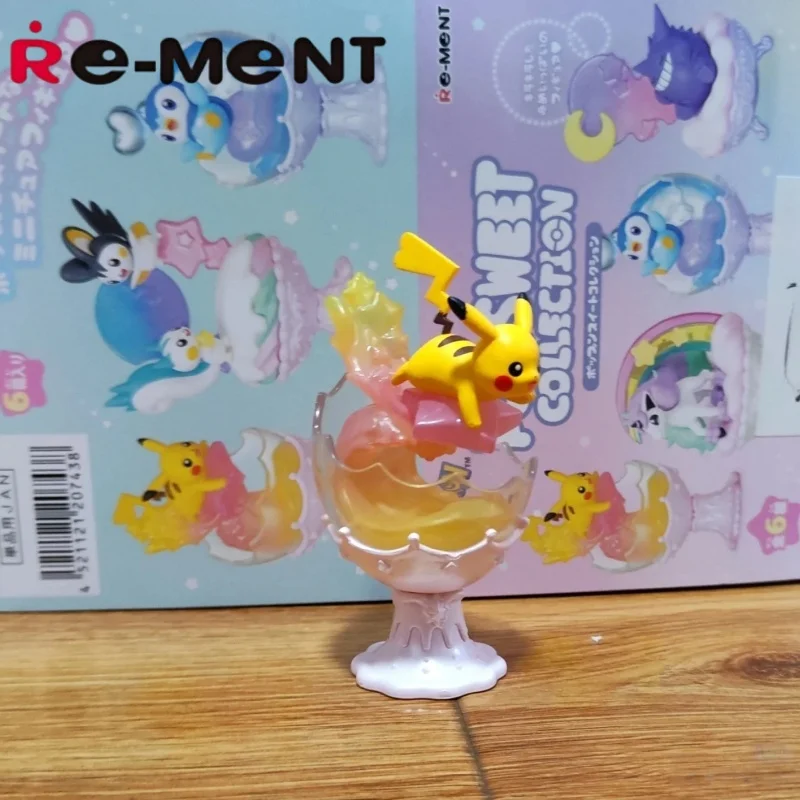 إعادة مينت البوكيمون مشهد مصغر الحلي صندوق أعمى كأس أرقام Ponyta Gengar Pachirisu Emolga دمية نموذج لعب للأطفال هدايا