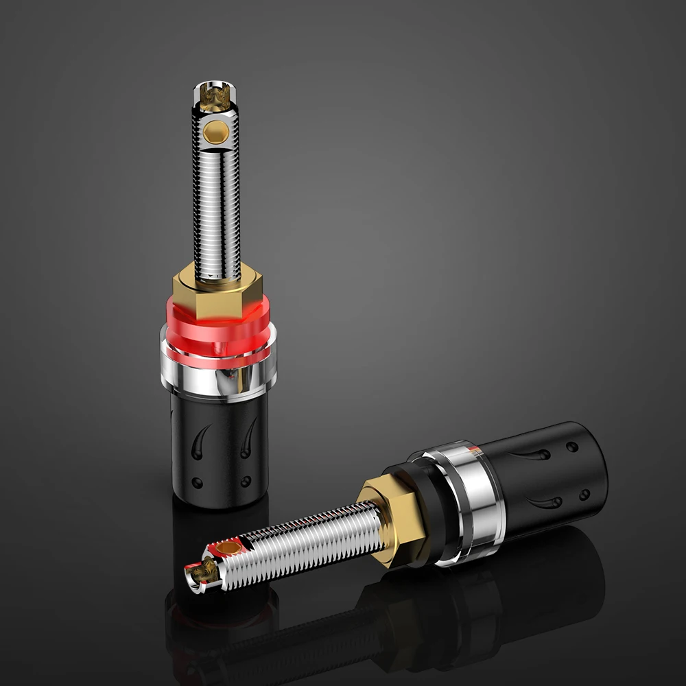Viborg BP613 Pure Purple Copper Rhodium Plated Speaker Jack for High-End Speakers and Amplifiers Long Length Terminal Connector