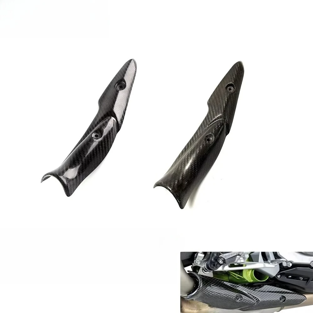 Z900 2017 2018 2019 3k Dry Carbon Fiber Motorcycle Accessories Exhaust Pipe System Heat Shield