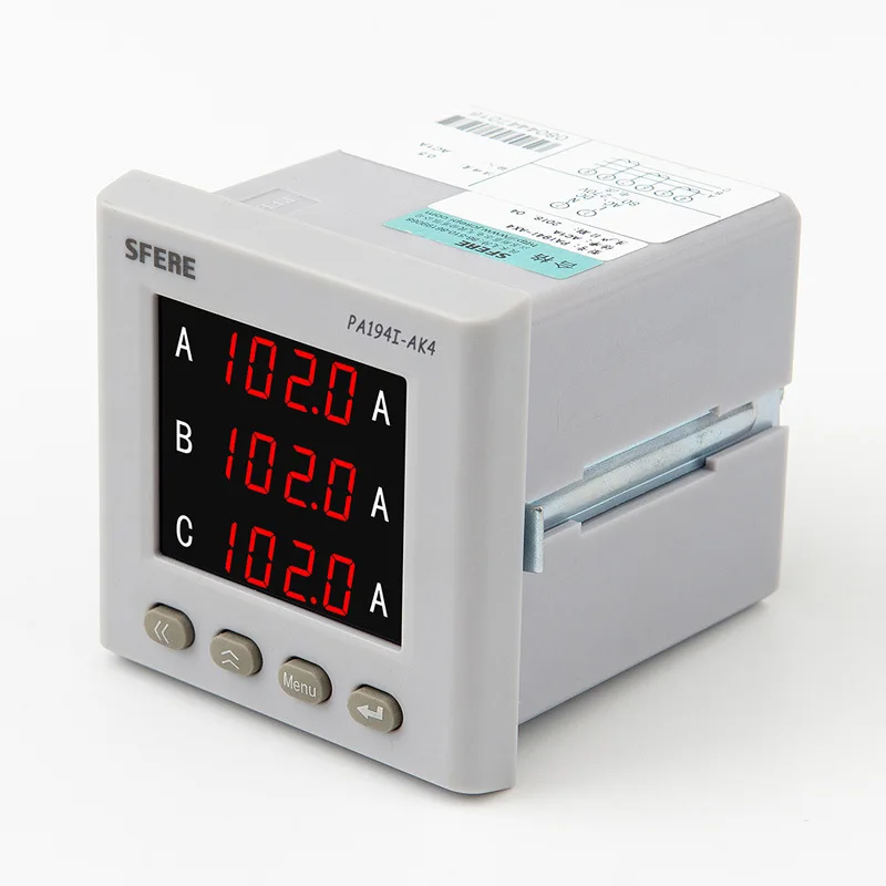 PA194I-AK4 Intelligent 4-20mA Transmission Output AC Three-phase Digital Display Ammeter