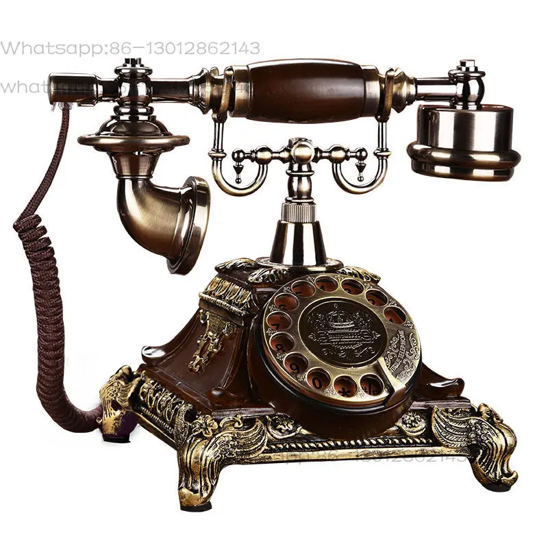 New 1pcs    Household antique telephone Fashion creative old-fashioned turntable phone Wireless card