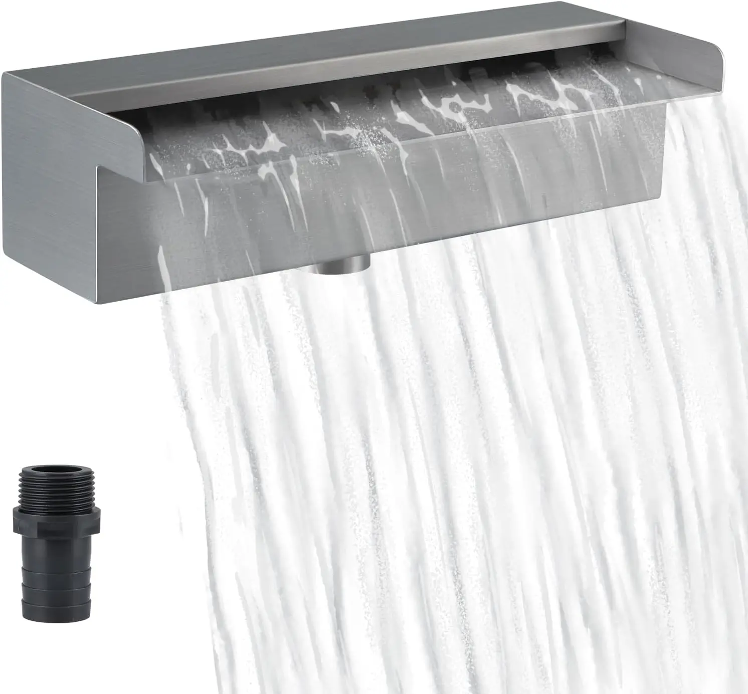 304 Stainless Steel Waterfall Pool Fountain With Connector, 12