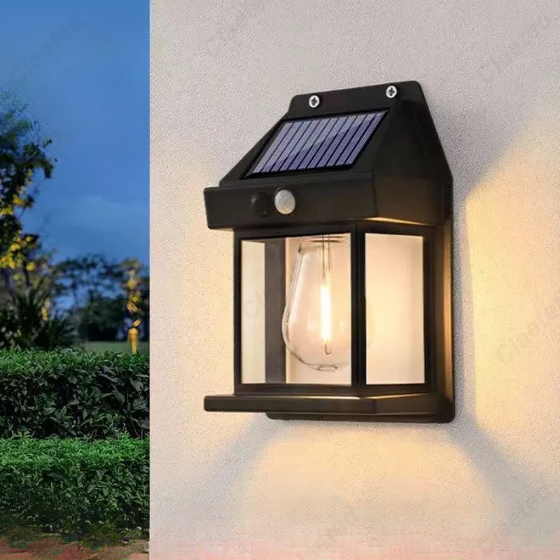 

Creative New Atmosphere LED Solar Induction Lamp IP56 Outdoor Waterproof Courtyard Balcony Garden Wall Lighting Fixture