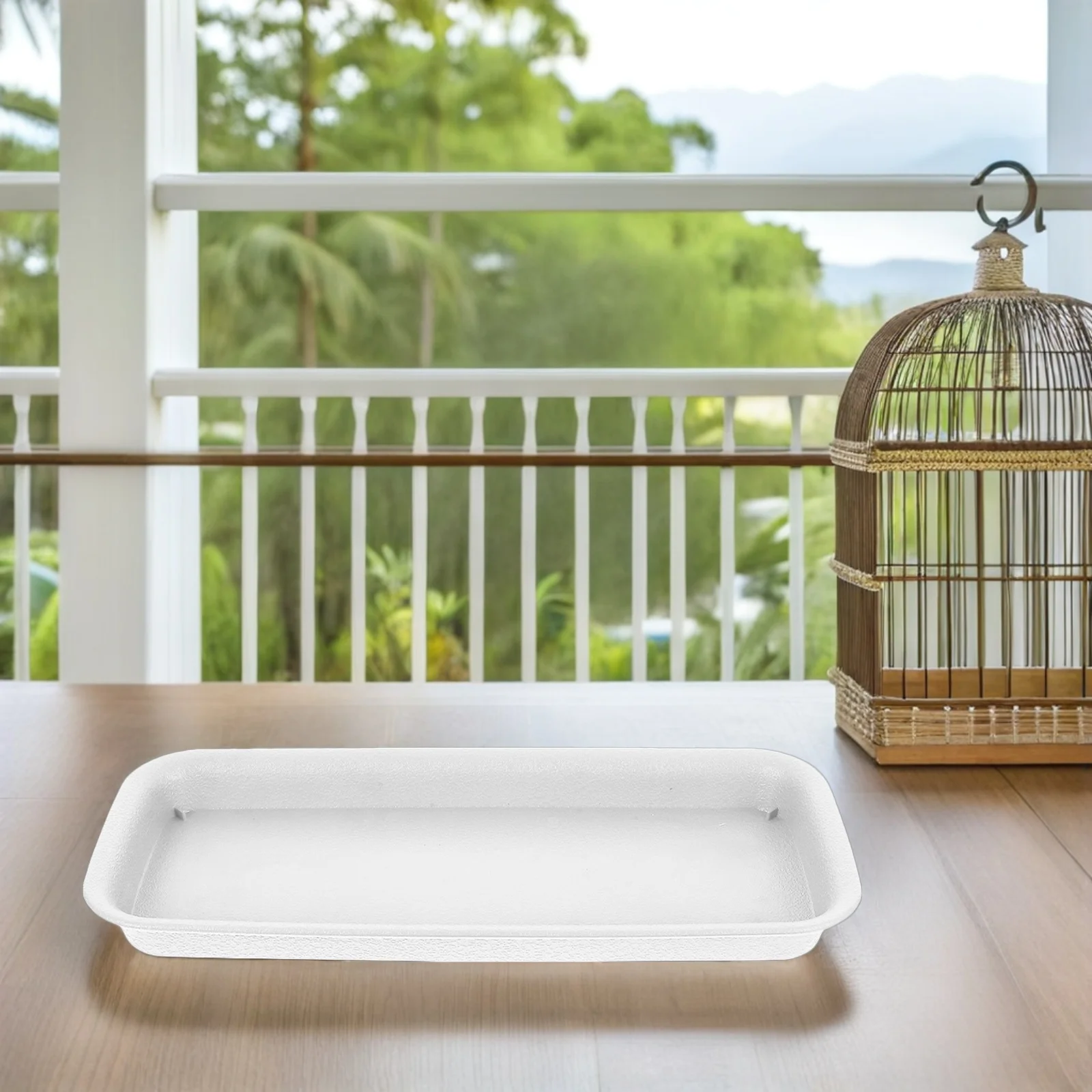 

Heavy Duty Plastic Rectangular Flower Pot Drip Water Catcher Indoor Outdoor Plant Base Saucer Balcony Room Office Planter Water