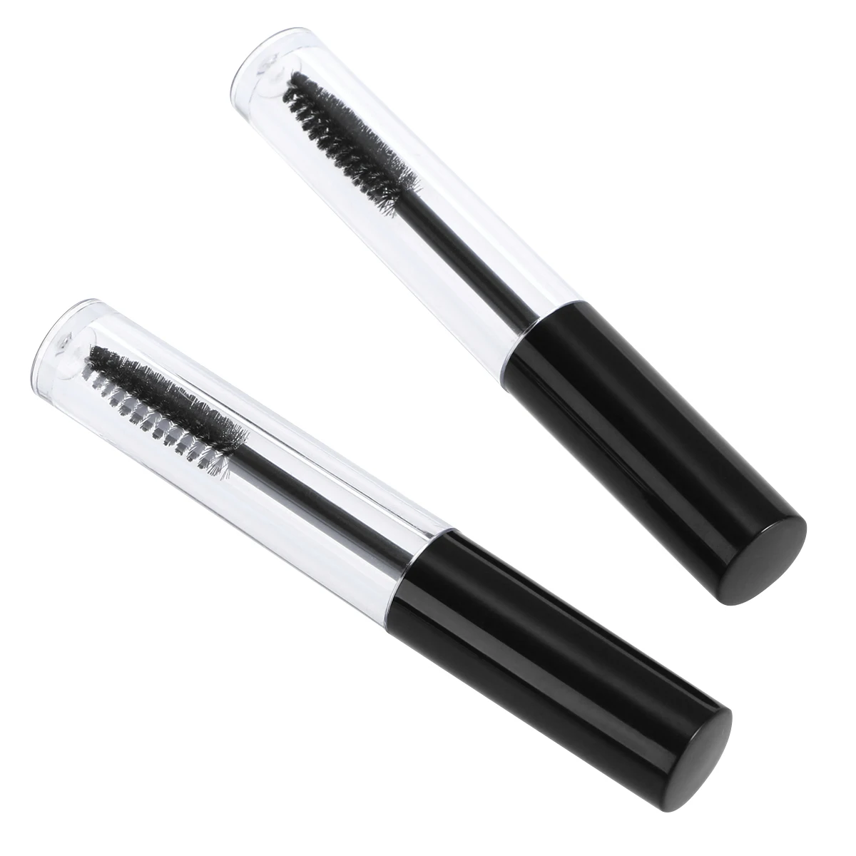 6pcs Empty Eyelash Bottles Mascara Tubes for Brush Cream Travel Size Clear Lid DIY Storage Container