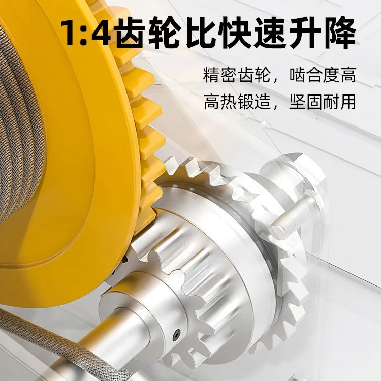 Self-locking hand winch 1200 pounds 1600 pounds 2500 pounds 20 meters wire rope hand winch