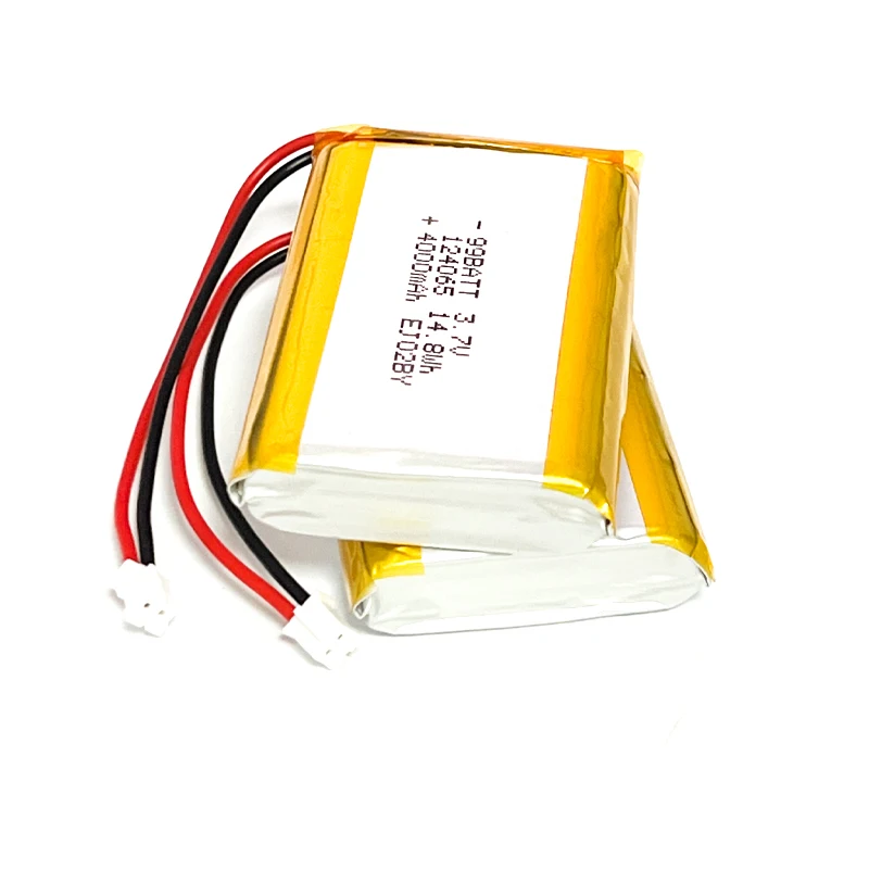 3.7V 4000mAh 124065 Polymer Lithium Battery PH 2.0mm 2pin Plug for Solar Toy Digital Electronic Smart Home Bluetooth Headset GPS
