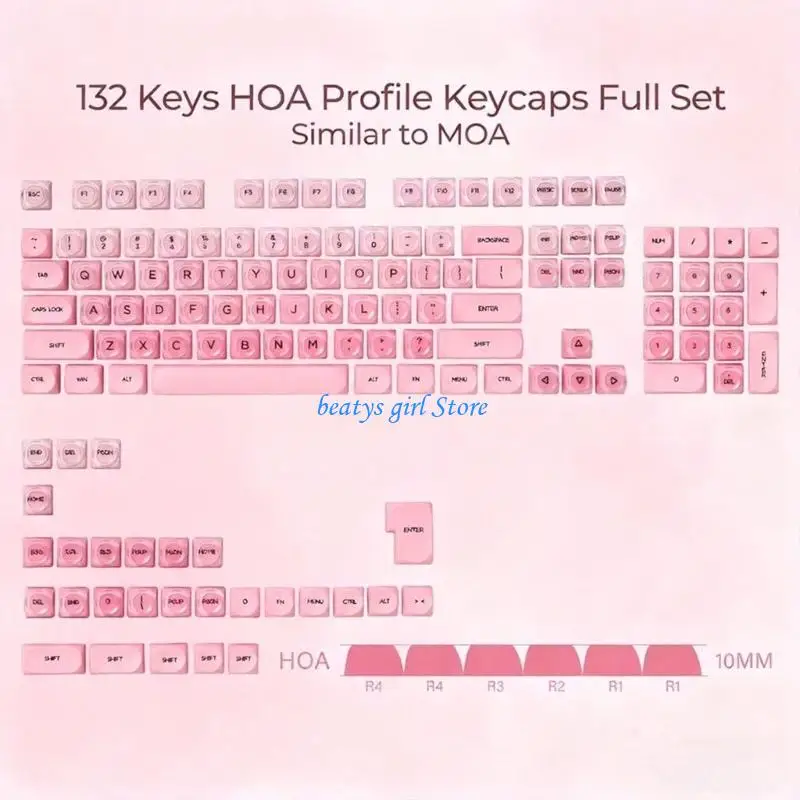 C7AB PBT+PC Double Shot Injection Molded Lipstick Keycaps HOA Profile For 61 To 108