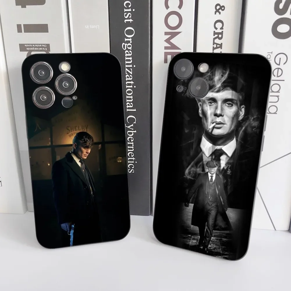 1pc Film P-Peaky B-Blinders Custodia per telefono in silicone morbido per IPhone 16 15 14 13 12 11 Plus Pro Max Plus