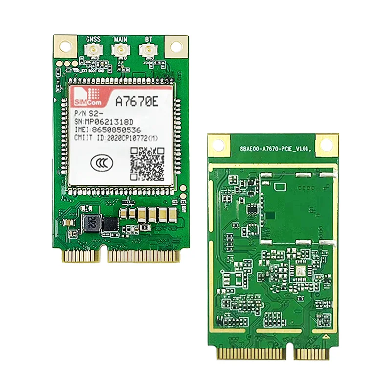 وحدة SIMCOM LTE A7670E-LASE-PCIEA A7670E-FASE PCIEA A7670SA PCIEA A7670G PCIEA 4G+2G+Voice+GPS (اختياري)