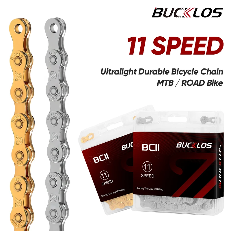 

BUCKLOS 11 Speed Chain Ultralight MTB Bicycle Chain 116 Links Corrente 11v Mountain Road Cycling 11S Current Bicycle Accessories