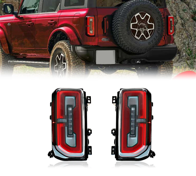 

Suitable for Ford 20-22 Bronco tail light assembly modified LED running lights running water turn lights