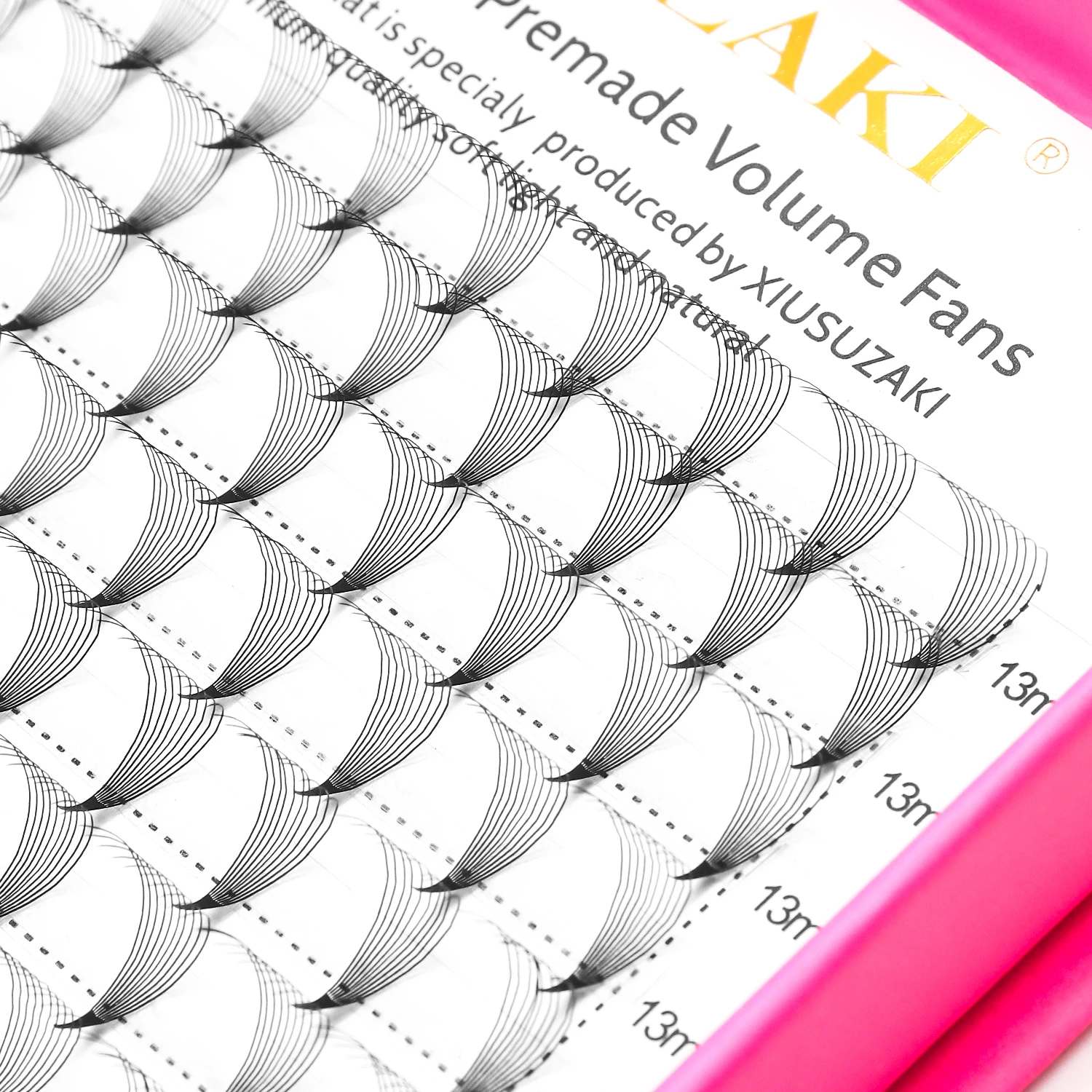 XIUSUZAKI 16Lines New Narrow Premade Volume Fans Eyelashes Extension 9D 10D 12D 14D 16D Thin Pointy Base Russian Volume Lashes