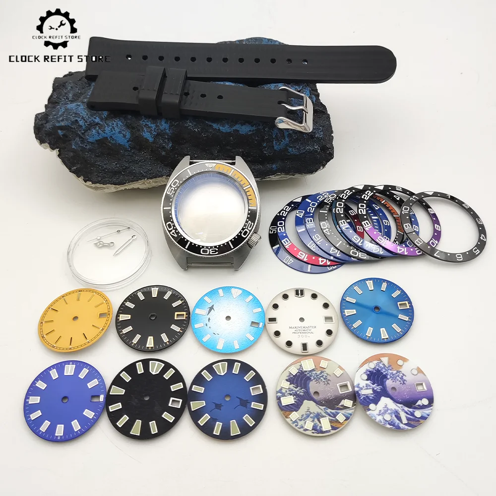 41mm men's assembled watch, suitable for NH35 and NH36 movements, sapphire mirror surface, waterproof case, solid bottom cover