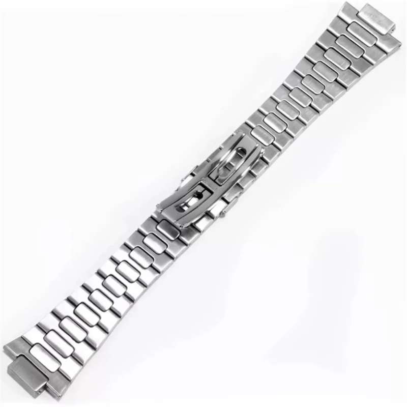 Superior Silver Convex Mouth 316L Stainless Steel Watchband 25*13mm Solid Links Bracelet Fit For Patek Phili Nautilus 5711 Watch