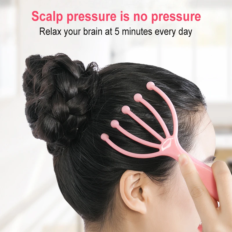 1PC Head Massager Neck Massage Octopus Scalp Stress Relax Spa Relieve Pressure Itch Massager Pain Relief Head Massage Scalp Claw