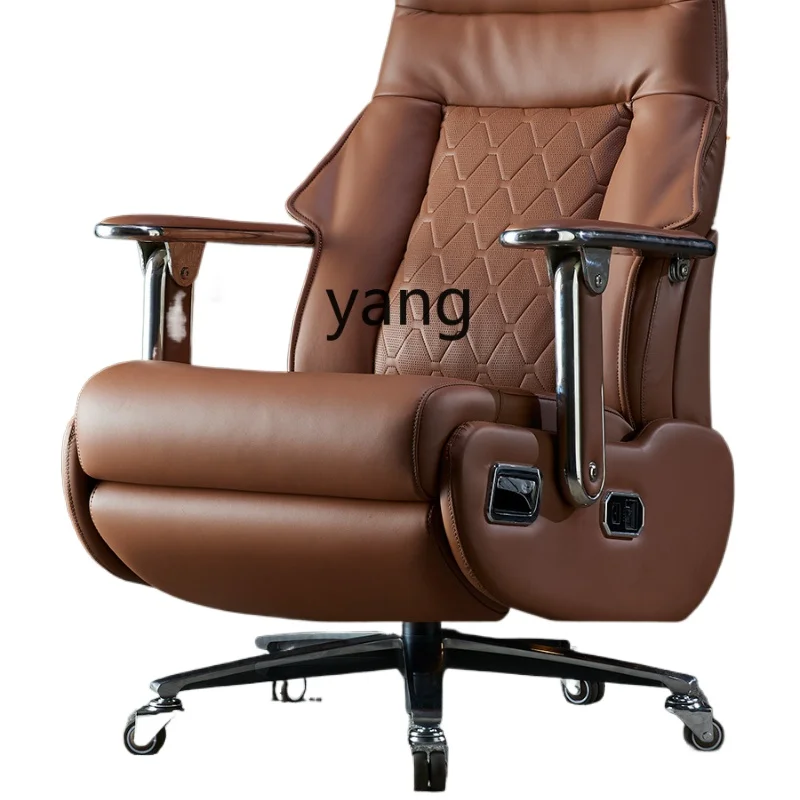 YJQ electric boss chair reclining leather office computer chair home comfort high-end business light luxury